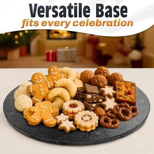 Black Cake Drum 12 Inch, Round Cake Board, 1/2 Inch Thick Cardboard, alternate view 6