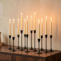 Black Candle Holder Candlestick Holders 15 Pcs Candle Sticks Holder Metal Tapered Candle Holder, Taper Candle