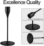 Black Candlestick Holders, Metal Taper Candle Holders, Bulk Set of 27 in Black, alternate view 4