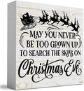 Black Christmas Decor - Indoor & Office Decor Signs - 'May You Never Be Too Grown Up' 5 x 5 Inches in 5 x 5
