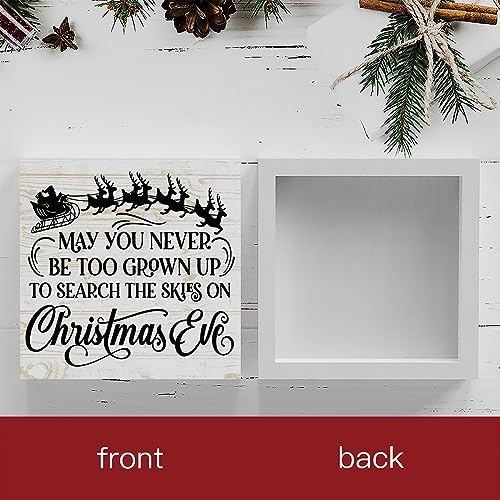 Black Christmas Decor - Indoor & Office Decor Signs - 'May You Never Be Too Grown Up' 5 x 5 Inches in 5 x 5, alternate view 2
