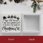 Black Christmas Decor - Indoor & Office Decor Signs - 'May You Never Be Too Grown Up' 5 x 5 Inches in 5 x 5, alternate view 2