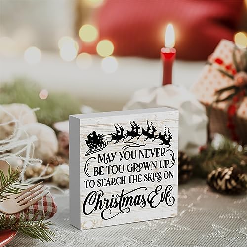 Black Christmas Decor - Indoor & Office Decor Signs - 'May You Never Be Too Grown Up' 5 x 5 Inches in 5 x 5, alternate view 5