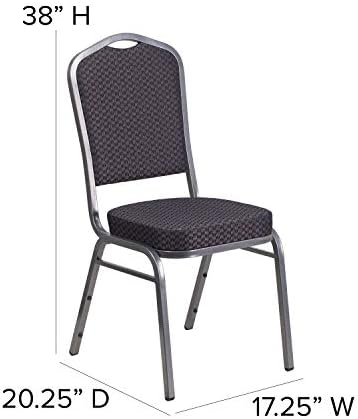 Black Crown Back Stacking Banquet Chair, alternate view 2