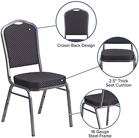 Black Crown Back Stacking Banquet Chair, alternate view 4