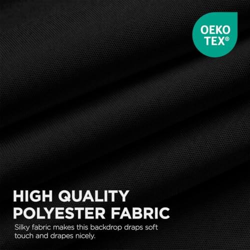 Black Curtains for Parties, 5ft x 7ft 2 Panels with Rod Pockets, alternate view 2