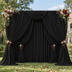 Black Curtains for Parties, 5ft x 7ft 2 Panels with Rod Pockets, alternate view 6
