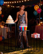 Black Cylinder Stand for Party: 15.7/23.6/31.5in, Set of 3 in EP Black, alternate view 4