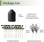 Black Flowers Artificial for Dining Table Centerpieces Decor, alternate view 3