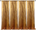 Black Gold Sequin Backdrop Curtain 4 Panels 2FTx8FT Glitter Black Gold Background Drapes Sparkle Photography