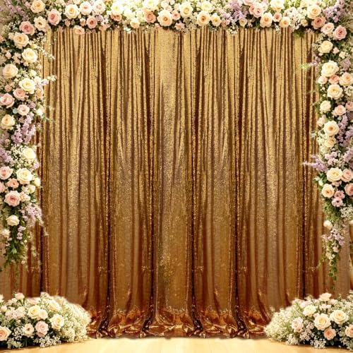 Black Gold Sequin Backdrop Curtain 4FTx8FT Glitter Apple Green Background Drapes Sparkle Photography Backdrop