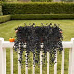 Black Hanging Flowers 3Pcs Artificial Petunias for Outdoors in Hang Black, alternate view 4