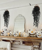 Black Hanging Flowers Faux Hanging Plants Black Artificial Plants, alternate view 2