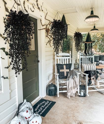 Black Hanging Flowers Faux Hanging Plants Black Artificial Plants, alternate view 5