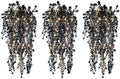 Black Hanging Flowers with Light Faux Hanging Plants Black Greenery