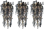 Black Hanging Flowers with Light Faux Hanging Plants Black Greenery