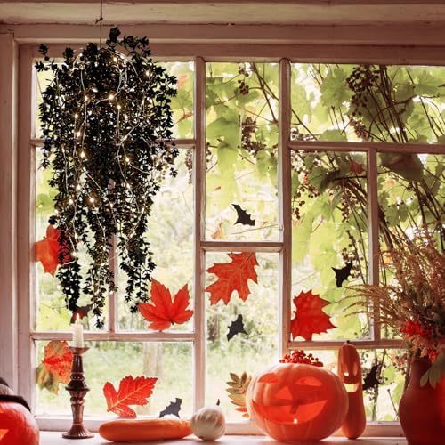 Black Hanging Flowers with Light Faux Hanging Plants Black Greenery, alternate view 5