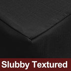 Black Linen Textured Fitted Table Covers For 6Ft Rectangle Tables 2 Pack in 6FT|2 Pack in Black Textured, alternate view 2