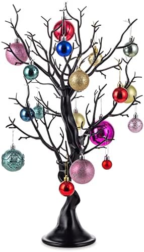 Black Ornament Tree, 22.8 Inch Artificial Halloween Spooky Branch in Black