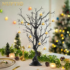 Black Ornament Tree, 22.8 Inch Artificial Halloween Spooky Branch in Black, alternate view 2