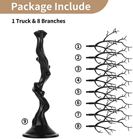 Black Ornament Tree, 22.8 Inch Artificial Halloween Spooky Branch in Black, alternate view 6