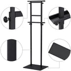 Black Pedestal Poster Sign Stand for Display, Adjustable Height Up to 80 Inchs, Heavy Duty Banner Double Sided, alternate