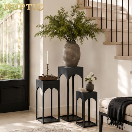 Black Pedestal Stand for Party, Heavy Duty, 29.5"/25.6"/21.7" Tall, alternate view 6