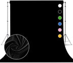 Black Photo Backdrop for Photoshoot, Fabric 8x10ft in 8x10ft