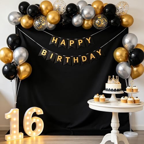 Black Photo Backdrop for Photoshoot, Fabric 8x10ft in 8x10ft, alternate view 3