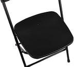 Black Plastic Folding Chair Steel Frame Commercial High Weight 650lb Capacity Event Chair Lightweight Set for, alternate view