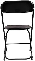 Black Plastic Folding Chair Steel Frame Commercial High Weight 650lb Capacity Event Chair Lightweight Set for, alternate view