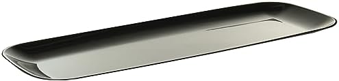 Black Plastic Organic Rectangle Tray (Pack of 2) - 17.5" - Sleek Design, Perfect Serving Platters For Weddings
