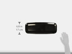 Black Plastic Organic Rectangle Tray (Pack of 2) - 17.5" - Sleek Design, Perfect Serving Platters For Weddings, alternate