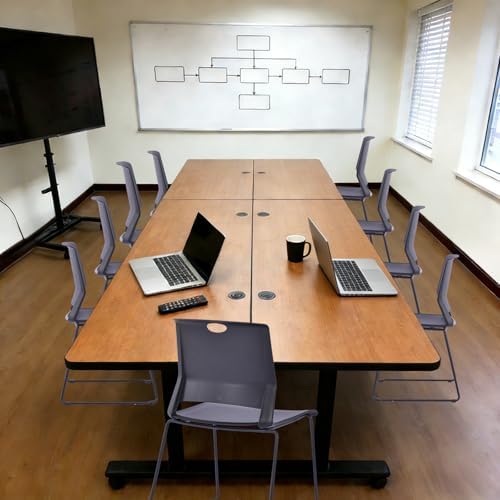 Black Plastic Stackable Chairs Set of 8 for Waiting Room Conference Church in Black, alternate view 2