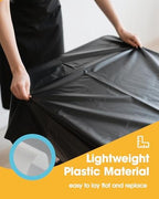 Black Plastic Table Cloth Disposable, 4 Pack, 54 x 108 in, alternate view 4