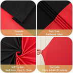 Black Red Arch Cover 2 Set-7.2 and 6ft Arch Backdrop Cover Spandex Wedding Arch Stand Covers for Birthday Party, alternate