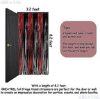 Black Red Party Streamers Backdrop - Foil Fringe Tinsel for Stranger/Friday Party/Halloween Party Decorations, alternate view