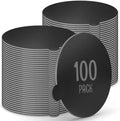 Black Round Mini Cake Boards with Tab - 2-3/4 Inch Grease-Proof, Foil-Covered, Food Grade Cardboard for
