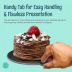 Black Round Mini Cake Boards with Tab - 2-3/4 Inch Grease-Proof, Foil-Covered, Food Grade Cardboard for, alternate view 5
