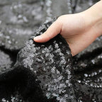 Black Sequin Backdrop, 10Ft x 10Ft Glitter Photography Background Curtains, Sequence Drapes for Party Baby, alternate view 4
