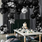 Black Sequin Backdrop Curtain 3 Panels 2FTx8FT Glitter Black Background Drapes Sparkle Photography Backdrop for, alternate