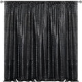 Black Sequin Backdrop Curtain 7FTx7FT Glitter Black Background Drapes Sparkle Photography Backdrop for Party