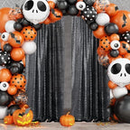 Black Sequin Backdrop Curtain 7FTx7FT Glitter Black Background Drapes Sparkle Photography Backdrop for Party, alternate view