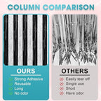 Black Silver Foil Fringe Backdrop Curtains,3.3x8.2ft, 3 Pack in 3.3x8.2ft, alternate view 5