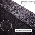 Black Sparkly Satin Sequin Backdrop Curtain 10FT x 10FT in 10FT X 10FT in Black, alternate view 5