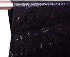 Black Sparkly Satin Sequin Backdrop Curtain 10FT x 10FT in 10FT X 10FT in Black, alternate view 6