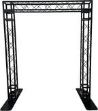 Black Square Metal Arch Truss 8 Ft. Width 7 ft. Height Portable DJ Lighting System Mobile Simple Bolt
