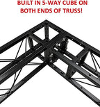 Black Square Metal Arch Truss 8 Ft. Width 7 ft. Height Portable DJ Lighting System Mobile Simple Bolt, alternate view 4
