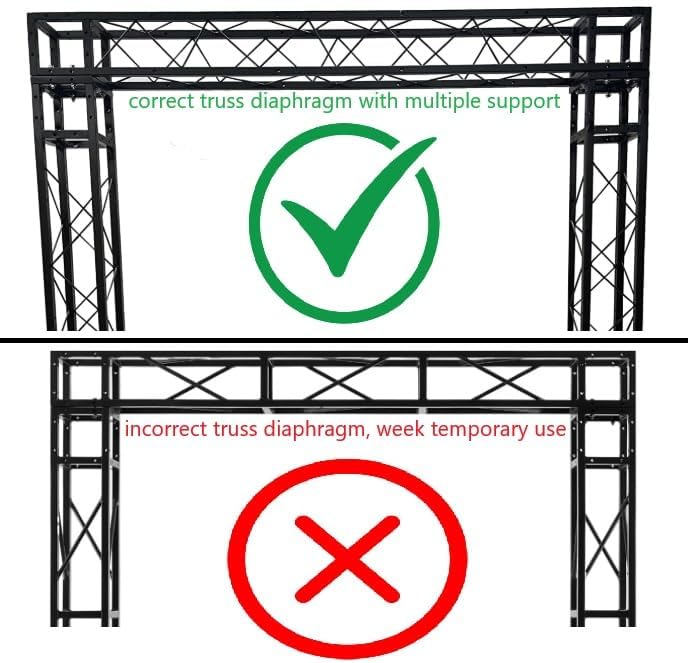 Black Square Metal Arch Truss 8 Ft. Width 7 ft. Height Portable DJ Lighting System Mobile Simple Bolt, alternate view 5