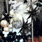 Black Star Spike Balloons 2pcs Explosion Foil Mylar Balloons in 2 PCS - 42 Inch in Black, alternate view 3